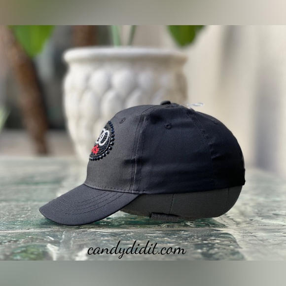 NWT Candy Did It! Handmade Black Audi Bling Logo Black Ball Cap - Picture 5 of 11